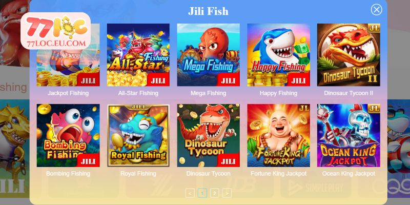 Một số game bắn cá 77LOC hấp dẫn nhất hiện nay